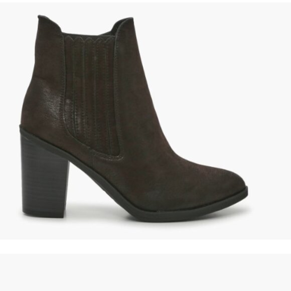 Mia Sunset Western Boots Heel Ankle Booties Black Size 10 - Picture 1 of 16